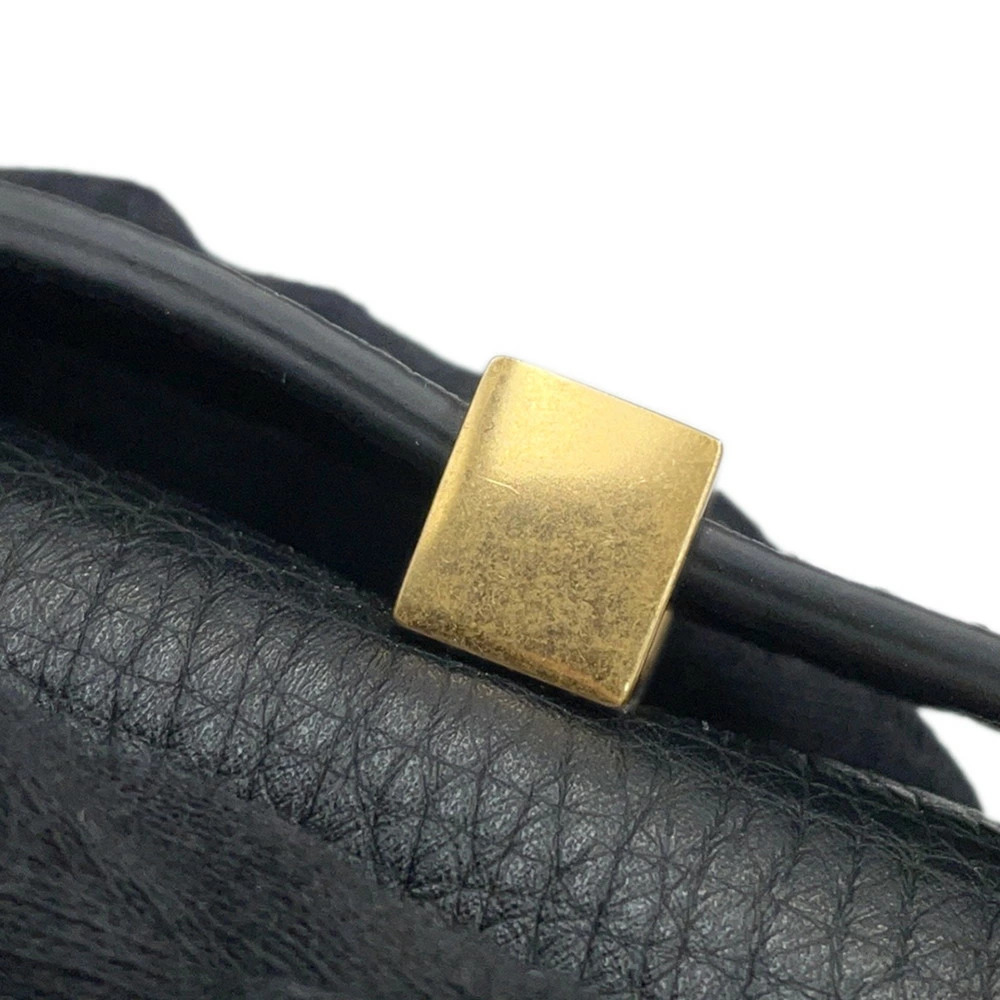 Bottega Veneta Shoulder Bag Angle Palmerato Leather Black - Picture 12 of 12